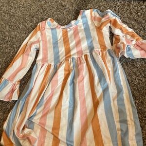 A baby girls  striped dress